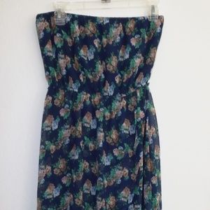 IRIS strapless chiffon dress.Size L (#EV350)
